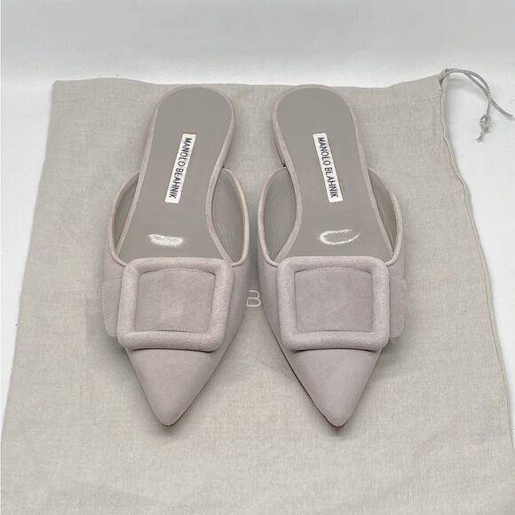 Manolo Blahnik  Maysale Suede Flats size 36 - Picture 9 of 11